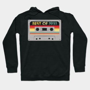 Best Of 1951 71st Birthday Gifts Vintage Cassette Tape Hoodie